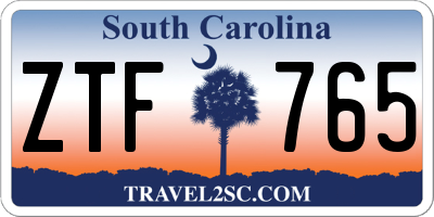 SC license plate ZTF765