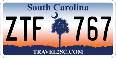 SC license plate ZTF767