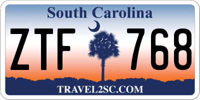 SC license plate ZTF768
