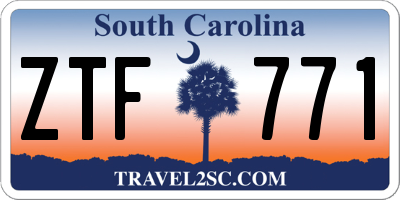 SC license plate ZTF771