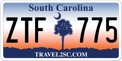 SC license plate ZTF775