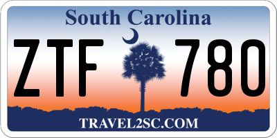 SC license plate ZTF780