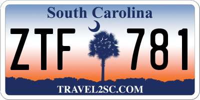 SC license plate ZTF781