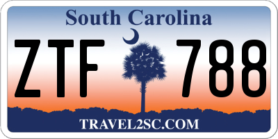 SC license plate ZTF788