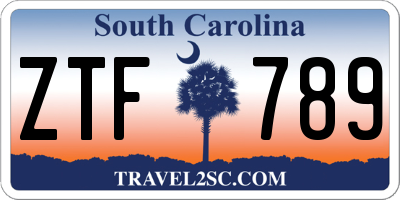 SC license plate ZTF789