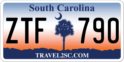 SC license plate ZTF790