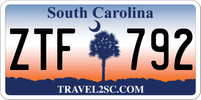 SC license plate ZTF792