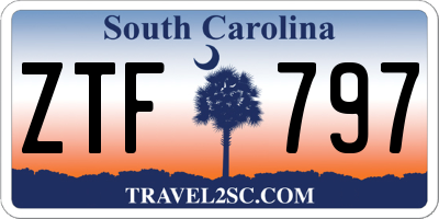 SC license plate ZTF797