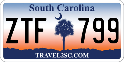 SC license plate ZTF799