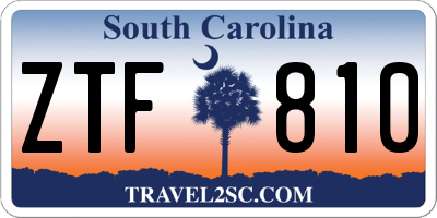 SC license plate ZTF810