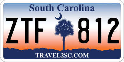SC license plate ZTF812