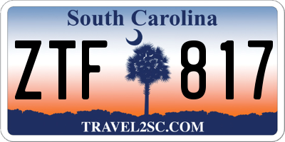 SC license plate ZTF817