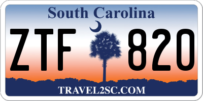 SC license plate ZTF820