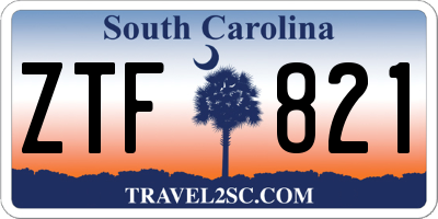 SC license plate ZTF821