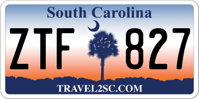 SC license plate ZTF827