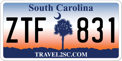 SC license plate ZTF831