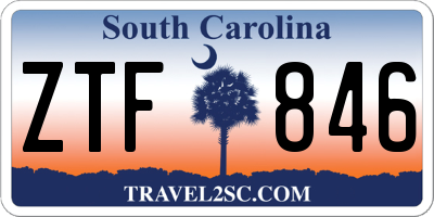 SC license plate ZTF846