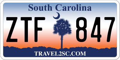 SC license plate ZTF847