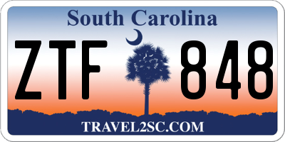 SC license plate ZTF848