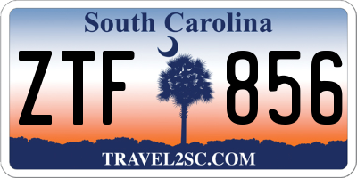 SC license plate ZTF856