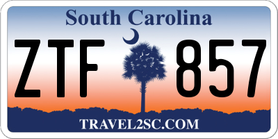 SC license plate ZTF857