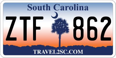 SC license plate ZTF862