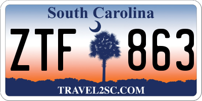 SC license plate ZTF863