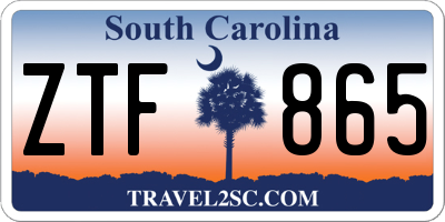SC license plate ZTF865