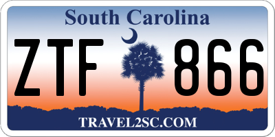 SC license plate ZTF866