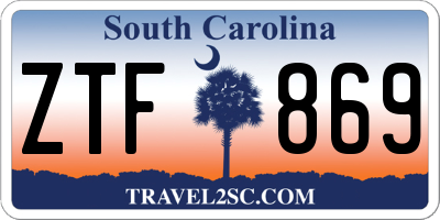 SC license plate ZTF869
