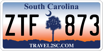 SC license plate ZTF873