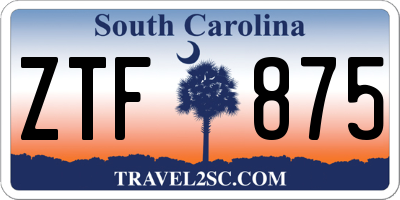SC license plate ZTF875