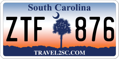 SC license plate ZTF876