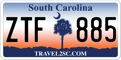 SC license plate ZTF885