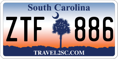 SC license plate ZTF886