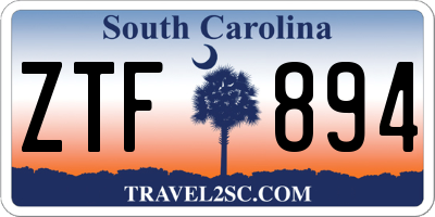 SC license plate ZTF894