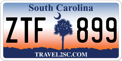 SC license plate ZTF899