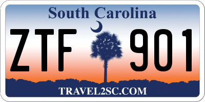 SC license plate ZTF901