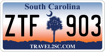 SC license plate ZTF903
