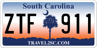 SC license plate ZTF911