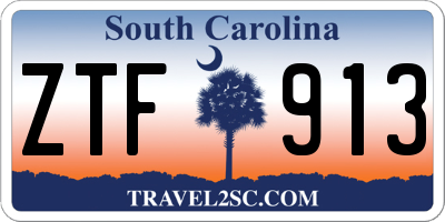 SC license plate ZTF913