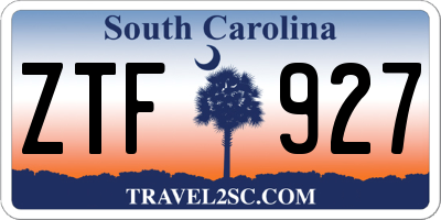 SC license plate ZTF927