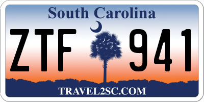 SC license plate ZTF941