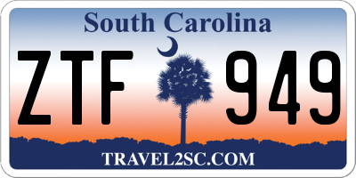 SC license plate ZTF949