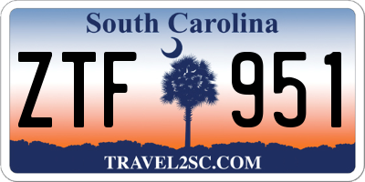 SC license plate ZTF951