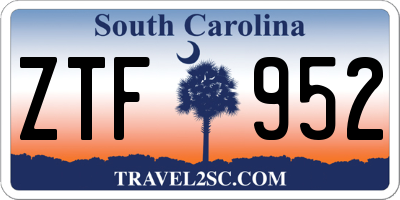 SC license plate ZTF952