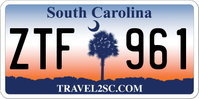 SC license plate ZTF961