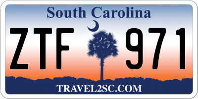 SC license plate ZTF971