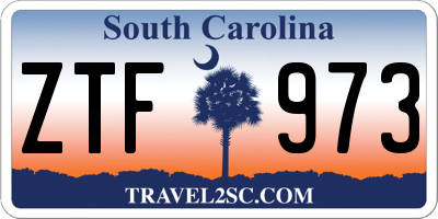 SC license plate ZTF973