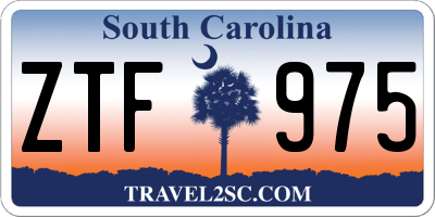 SC license plate ZTF975